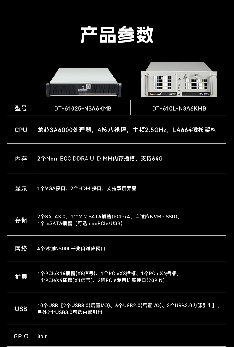 國產(chǎn)化機架式工控機,龍芯cpu工控主機電腦,DT-610L-N3A6KMB.jpg