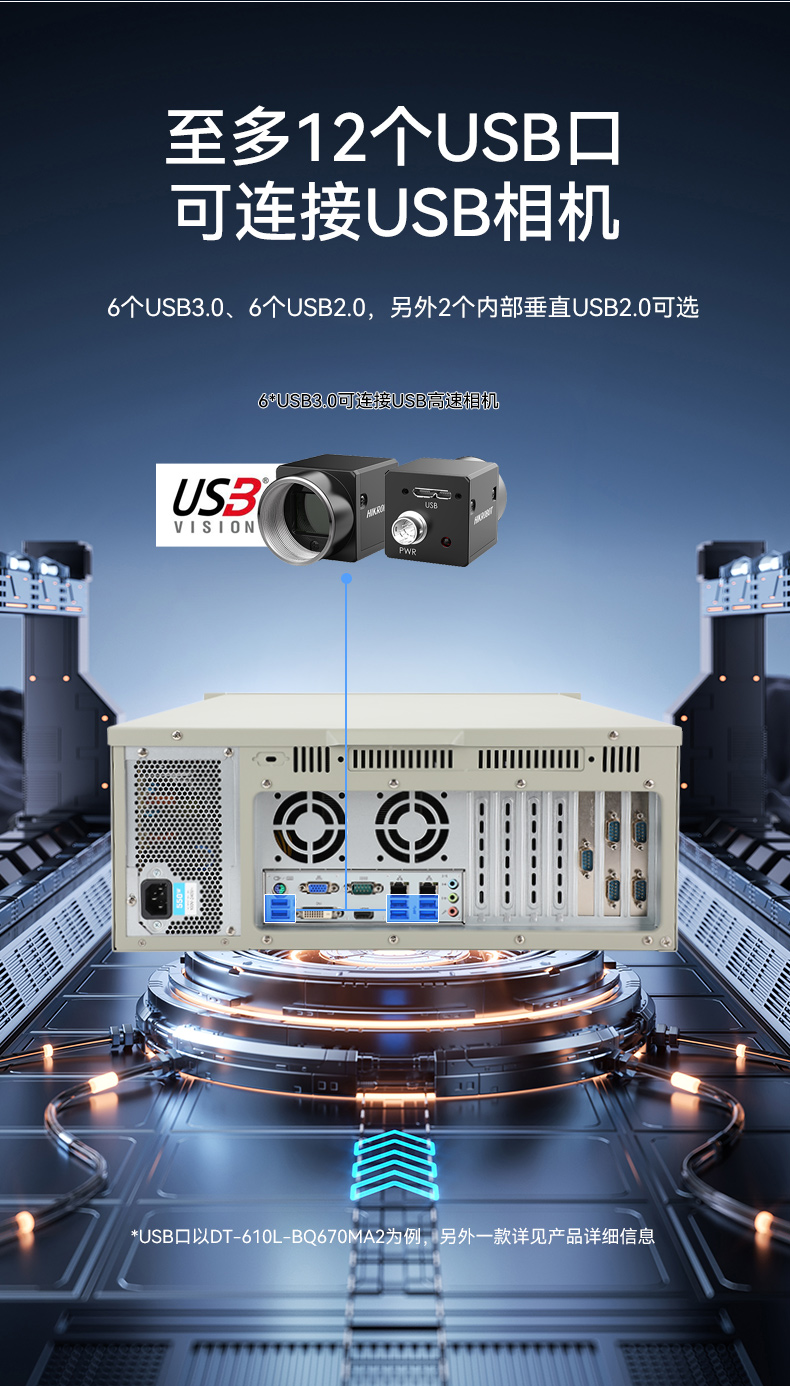 酷睿14代工控機(jī),12USB3.0,2網(wǎng)口機(jī)器視覺(jué)/AGV調(diào)度控制主機(jī),DT-610L-BQ670MA2.jpg